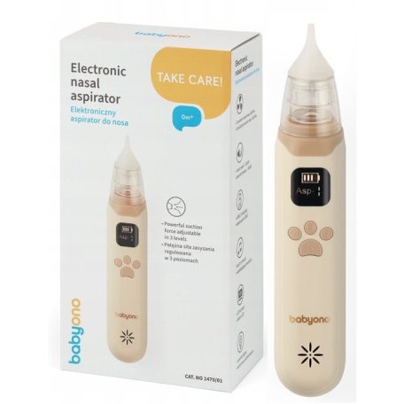 BabyOno Elektromos orrszívó, zenével 0+hó (1470/01)