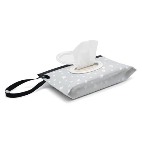 Bocioland nedves törlőkendő tartó tok - szürke csillagos
