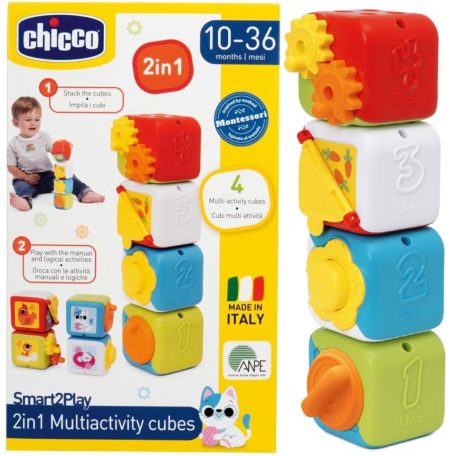 Chicco Építőkockák 2in1 manuális játék 10-36 hó