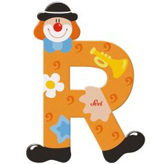 Sevi Fa betű bohócos - R narancssárga