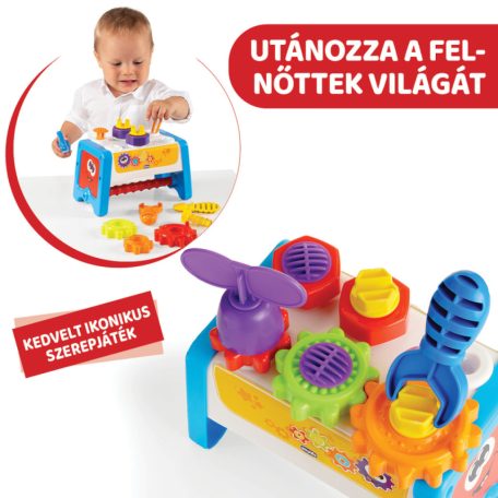 Chicco Szerelőpad és Szerszámos láda 2in1
fejlesztőjáték 12-36 hó