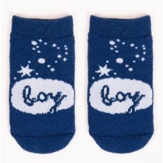 Yo! Baby frottír zokni 0-3 hó - Kék boy