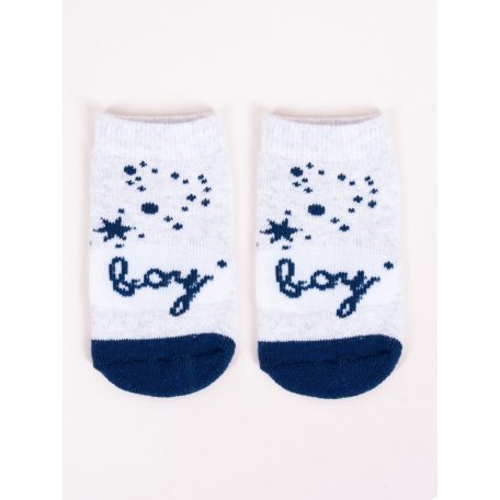 Yo! Baby zokni 0-3 hó - Szürke boy