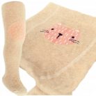 Yo!club mintás 3X ABS harisnyanadrág (80-86) - beige/cica