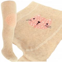 Yo!club mintás 3X ABS harisnyanadrág (80-86) - beige/cica