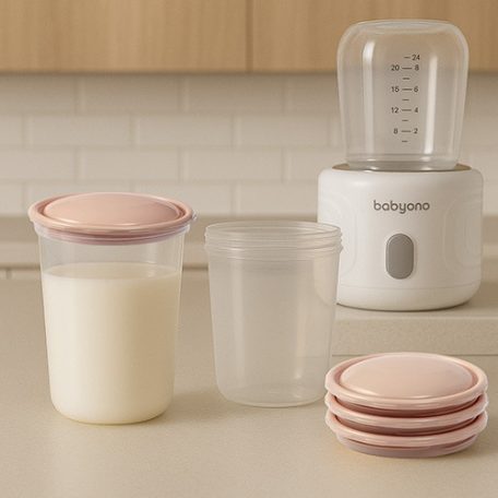 BabyOno multifunkciós tejtároló 4 db - 200 ml 