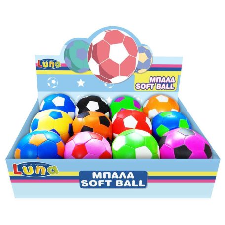 Luna Toys Stop&Look 10 cm-es puha labda - többféle színben