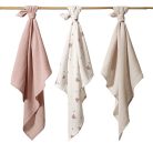 BabyOno Extra puha textil pelenka  3 db gyűrt muszlin - szürke