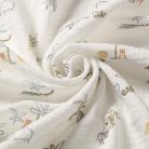 BabyOno Extra puha textil pelenka  3 db gyűrt muszlin - zöld