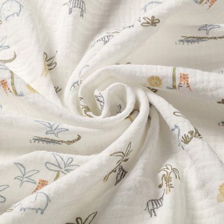 BabyOno Extra puha textil pelenka  3 db gyűrt muszlin - zöld