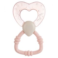 Canpol csörgő hűtőrágókával - rózsaszín szíves