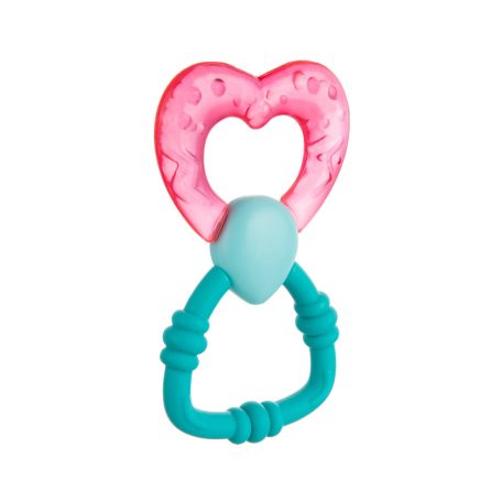 Canpol csörgő hűtőrágókával - rózsaszín szív