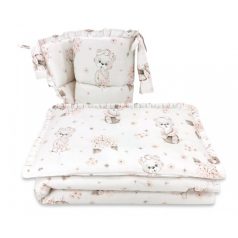   Baby Shop 3 részes ágynemű garnitúra - Balerina maci púder rózsaszín