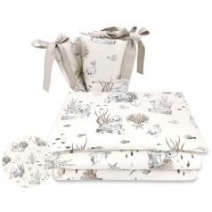 Baby Shop 3 részes ágynemű garnitúra - ekrü fóka 