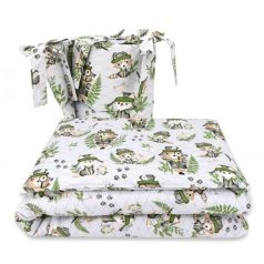   Baby Shop 3 részes ágynemű garnitúra - Természetes nyomozók szürke 