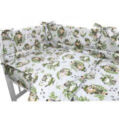   Baby Shop 3 részes ágynemű garnitúra - Természetes nyomozók szürke 