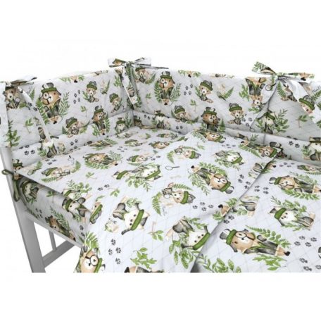 Baby Shop 3 részes ágynemű garnitúra - Természetes nyomozók szürke 