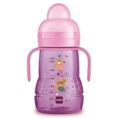   Mam 220 ml átszoktató cumisüveg 4 hónapos kortól - rózsaszín/lila