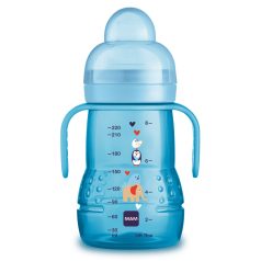 Mam 220 ml átszoktató cumisüveg 4 hónapos kortól - kék