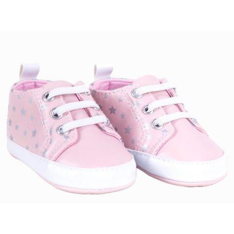 Yoclub Bébi Cipő 0-6 hó - Rózsaszín csillagos