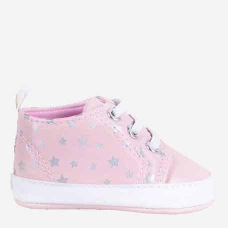 Yoclub Bébi Cipő 6-12 hó - Rózsaszín csillagos