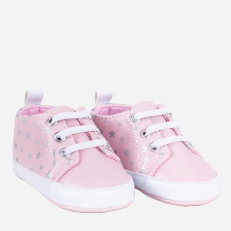 Yoclub Bébi Cipő 6-12 hó - Rózsaszín csillagos