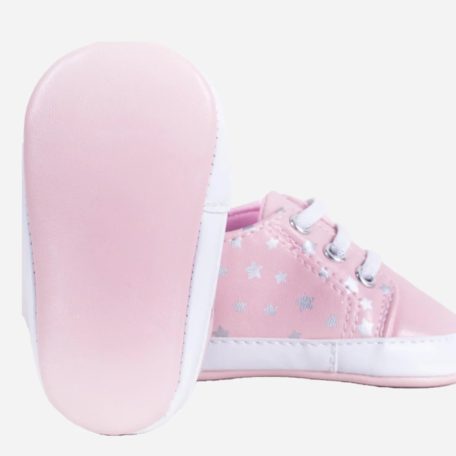 Yoclub Bébi Cipő 6-12 hó - Rózsaszín csillagos