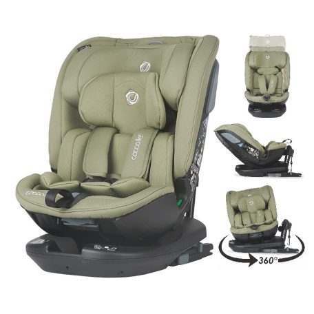 Coccolle Velsa iSize 360°-ban forgatható ISOFIX gyermekülés (40-150 cm) - Moss green 