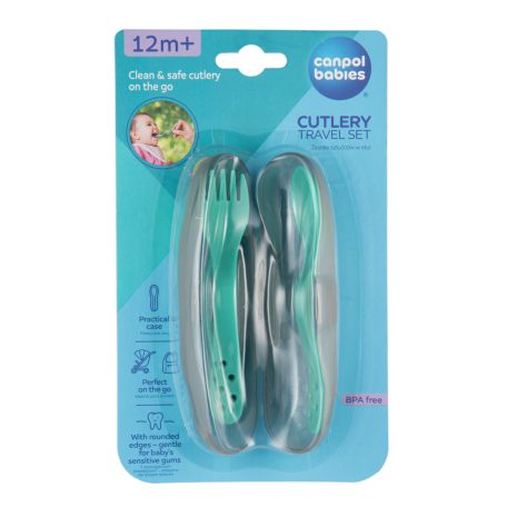 Canpol babies Utazó étkészlet türkiz 12 hó+