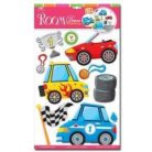 Falidekor 3D versenyautók 