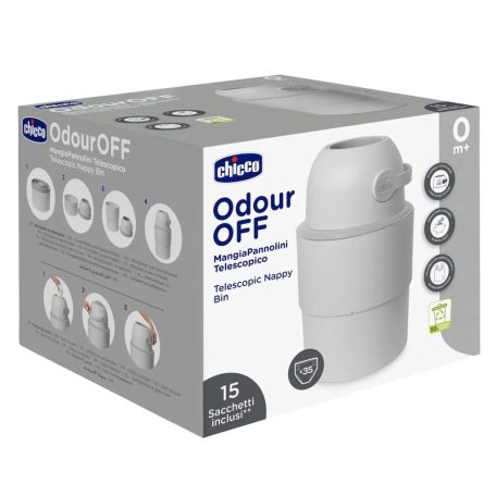 Chicco Odour Off Teleszkópos pelenkatároló konténer - világosszürke