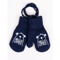   Yo!club téli kesztyű 12 cm - sötétkék/"Hello Little"