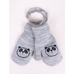 Yo!club téli kesztyű 12 cm - szürke/panda