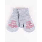Yo!club téli kesztyű 12 cm - szürke/"Little Princess"
