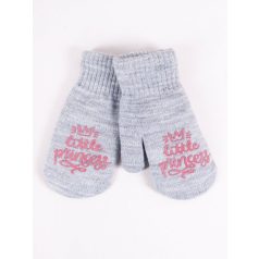   Yo!club téli kesztyű 12 cm - szürke/"Little Princess"