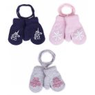 Yo!club téli kesztyű 12 cm - szürke/"Little Princess"
