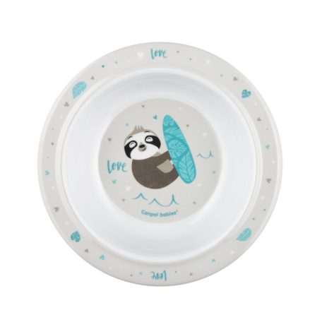 Canpol babies melamin tányér csúszásgátlóval - szürke lajhár