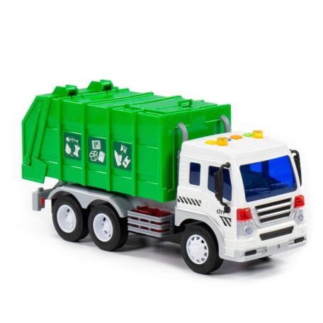 Polesie Toys City szelektívgyűjtő kukásautó - zöld