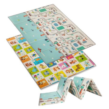 Zopa Multifunkciós kétoldalas összecsukható játszószőnyeg 200x150cm - City