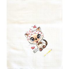 Babastar mintás textil pelenka 1db-os - Cica pillangóval