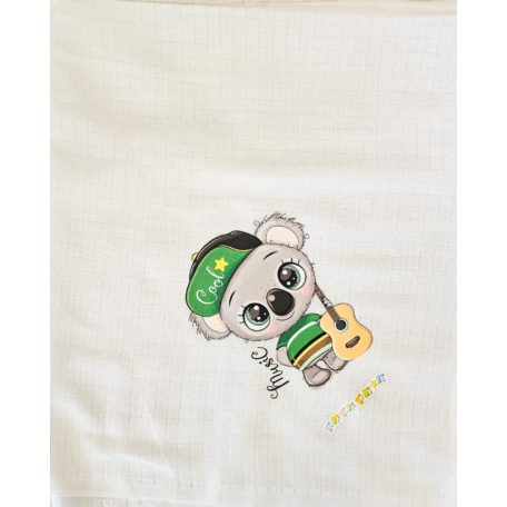 Babastar mintás textil pelenka 1db-os - Koala gitárral