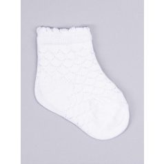 Yo! Baby pamut zokni 17/19 - fehér, mintás