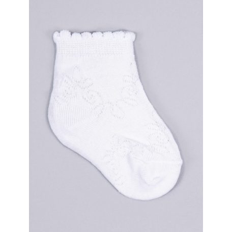Yo! Baby pamut zokni 17/19 - fehér, mintás