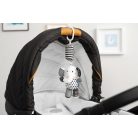 Sensillo plüss csörgő babakocsira fekete/fehér elefánt