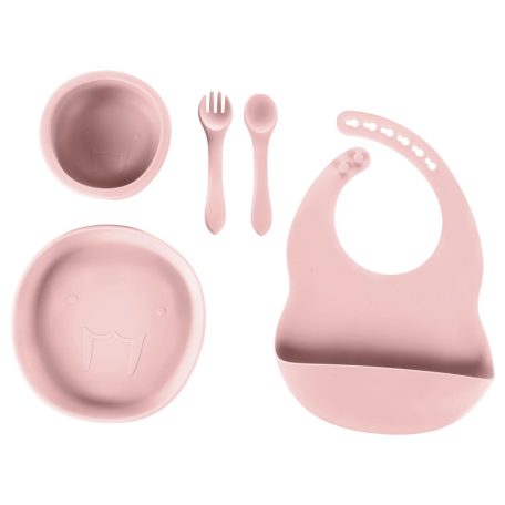 Zopa Szilikon étkészlet 5 db-os - Old Pink