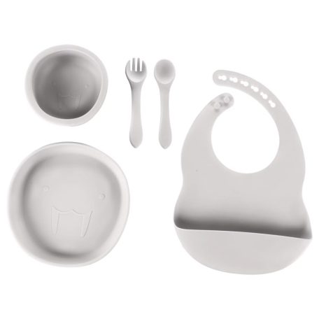 Zopa Szilikon étkészlet 5 db-os  - Dove Grey