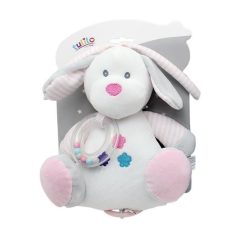 Tulilo plüss zenélő játék - rózsaszín kutyus