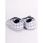 Yoclub Bébi Cipő 6-12 hó - Szürke kockás