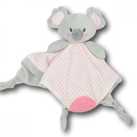 Tulilo puha plüss rágóka,alvókendő - szürke/rózsaszín koala 