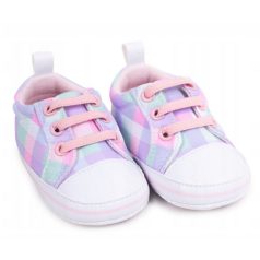 Yoclub Bébi Cipő 6-12 hó - Színes kockás